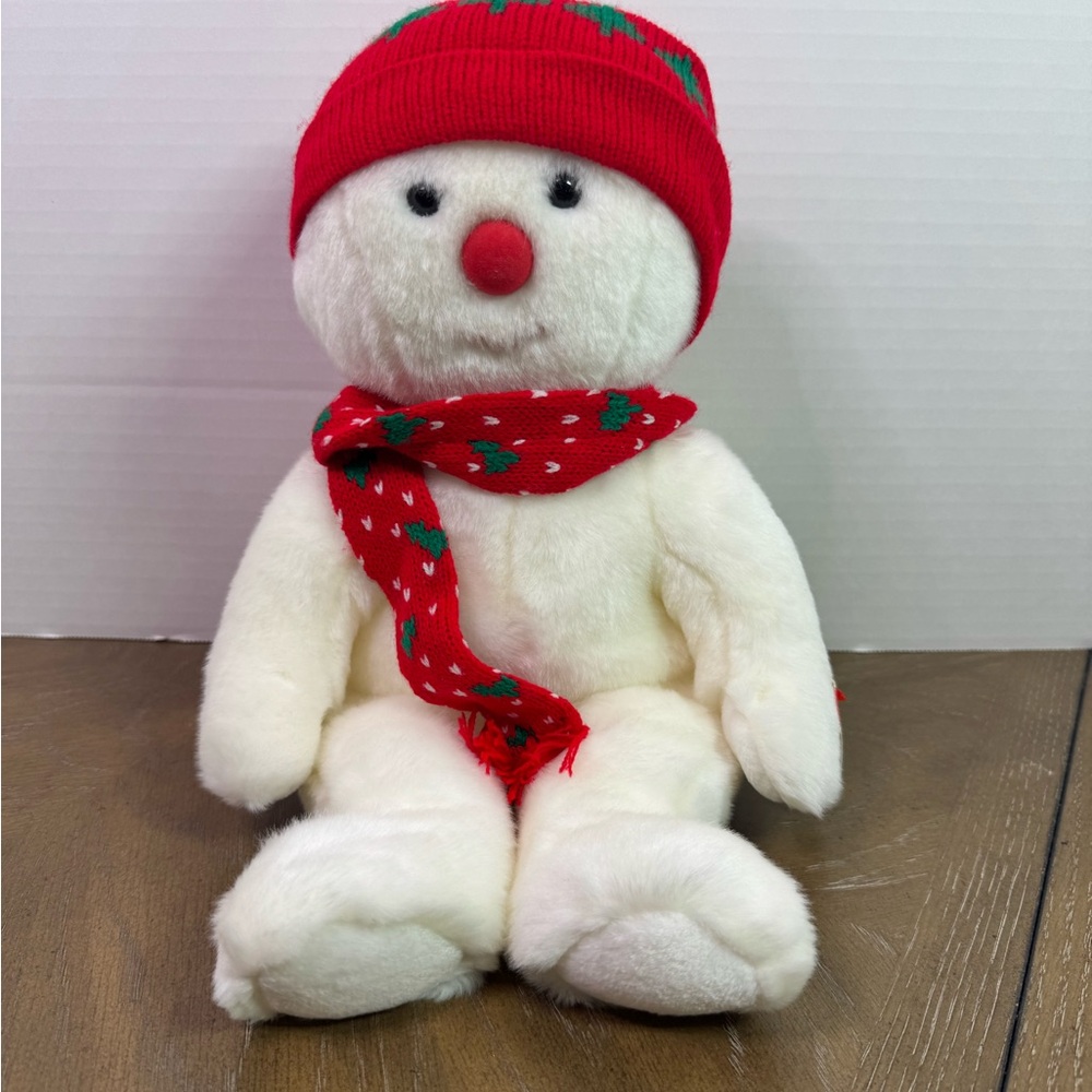 Ty Beanie Buddy Snowboy Plush Snowman with Hat & Scarf 14” – Holiday Christmas